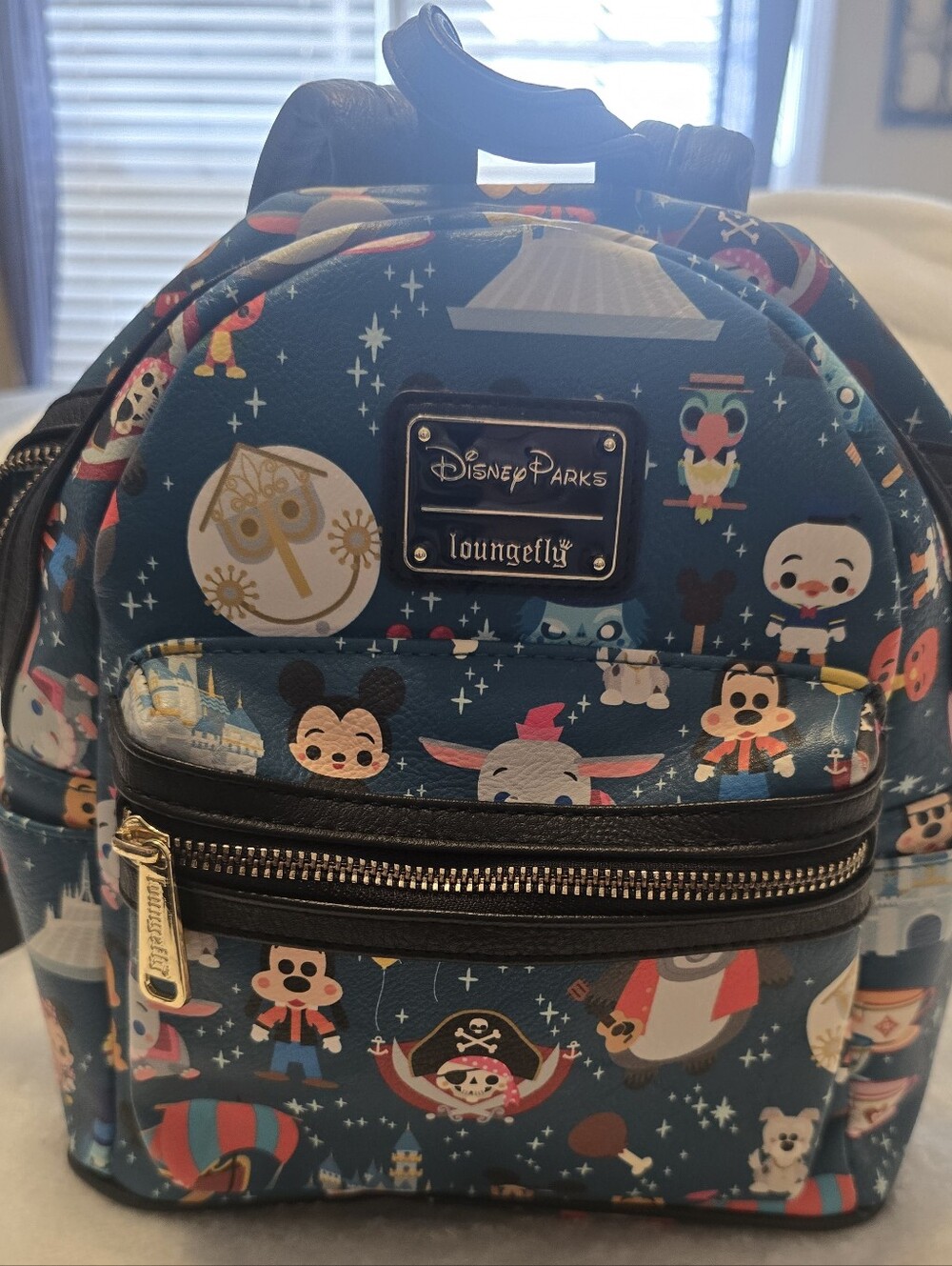Disney Parks Chibi Loungefly Mini Backpack Icons and Attractions